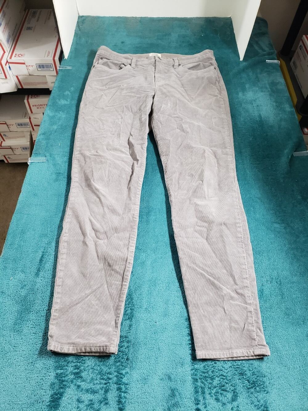 J.Crew Jeans Size 31 Women Gray Pants Stretch Corduroy High Rise Lookout Skinny
